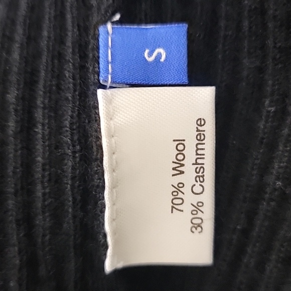 Cashmere in Love Elen Tie Front Cashmere Wool Cardigan in Black Small - Picture 5 of 5